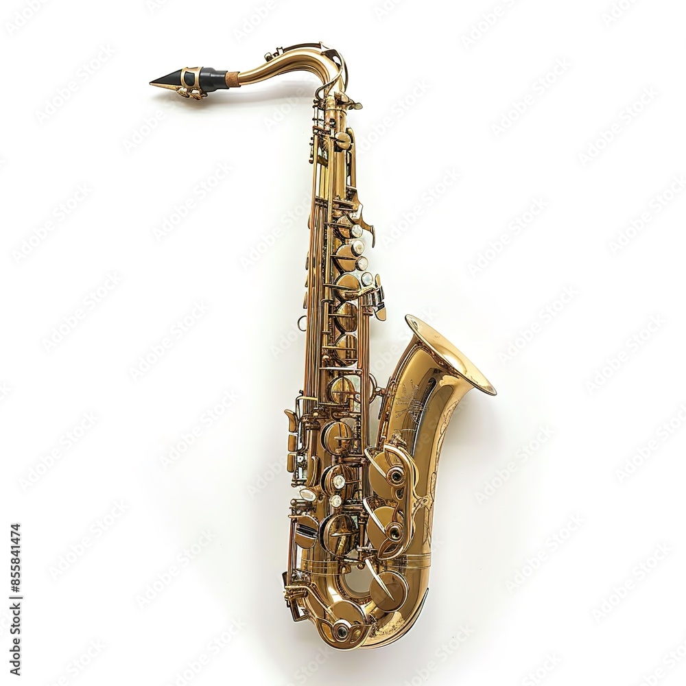 Naklejka premium saxophone in plain background