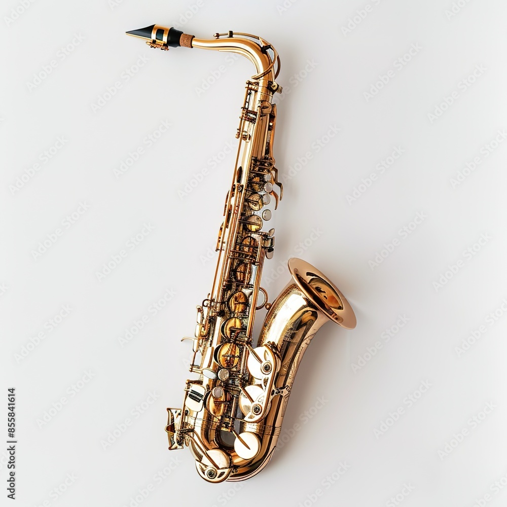 Naklejka premium saxophone in plain background