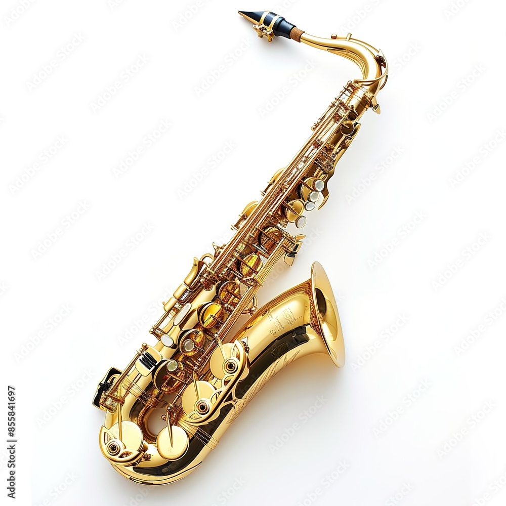 Fototapeta premium saxophone in plain background