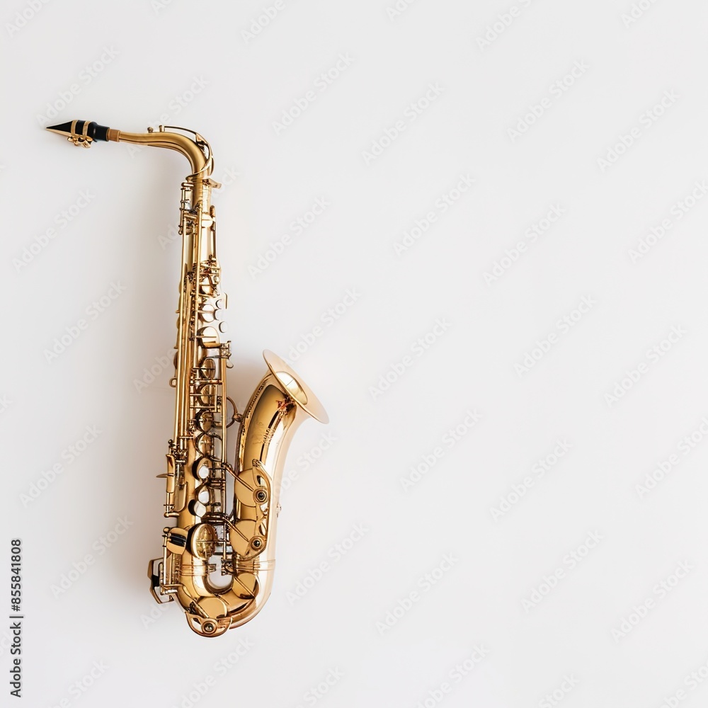 Naklejka premium saxophone in plain background