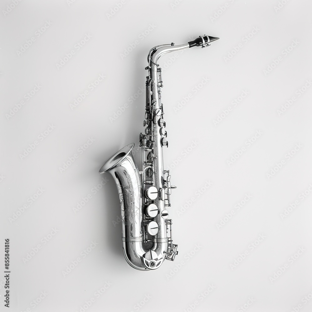 Naklejka premium saxophone in plain background