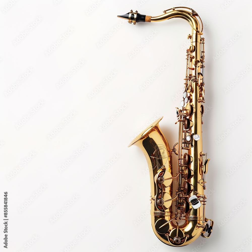 Naklejka premium saxophone in plain background