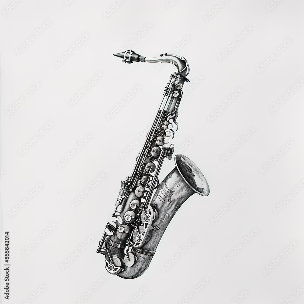 Obraz premium saxophone in plain background