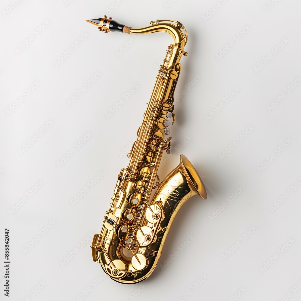Naklejka premium saxophone in plain background