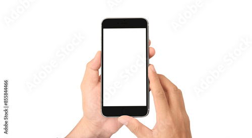 Wallpaper Mural Man hand holding smartphone device and touching screen Torontodigital.ca