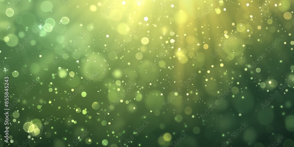 Abstract Green and Gold Bokeh Background Abstract Green and Gold Bokeh Background
