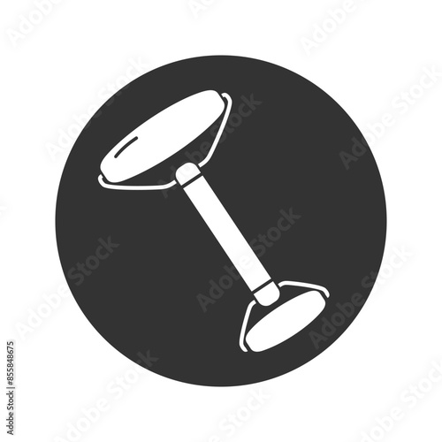 Jade massage nephrite quartz roller icon illustration. Vector
