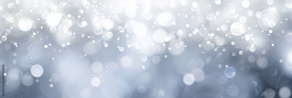 Abstract Silver Bokeh Background