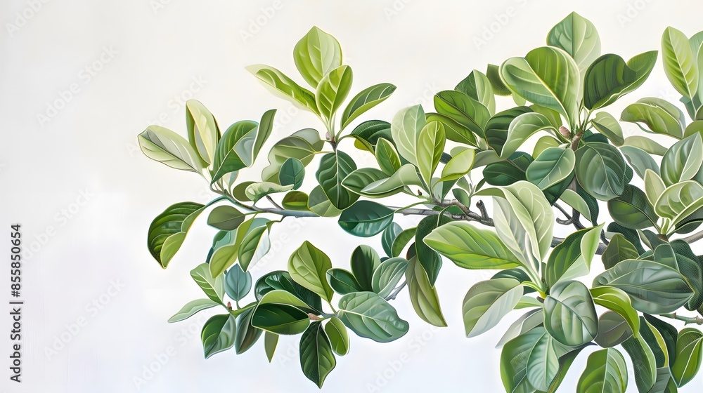 isolated fresh green guava leaves with a white background. isolated fresh green guava leaves with a white background.
