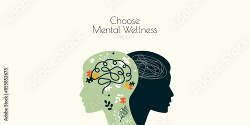 Mental Health banner. Choose Mental Wellness.