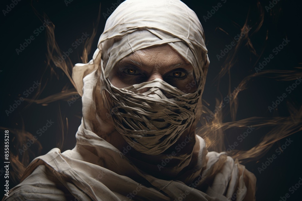 Unveil the mystery of the mummy in this enchanting Halloween hero content with a beautiful face. Unveil the mystery of the mummy in this enchanting Halloween hero content with a beautiful face.
