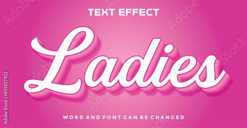 Ladies editable text effect