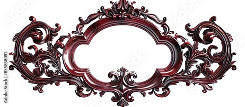 antique red frame isolated ...