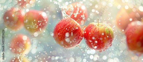 apples with stopped motion ...