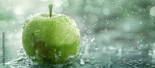 Green apple and splashes of...