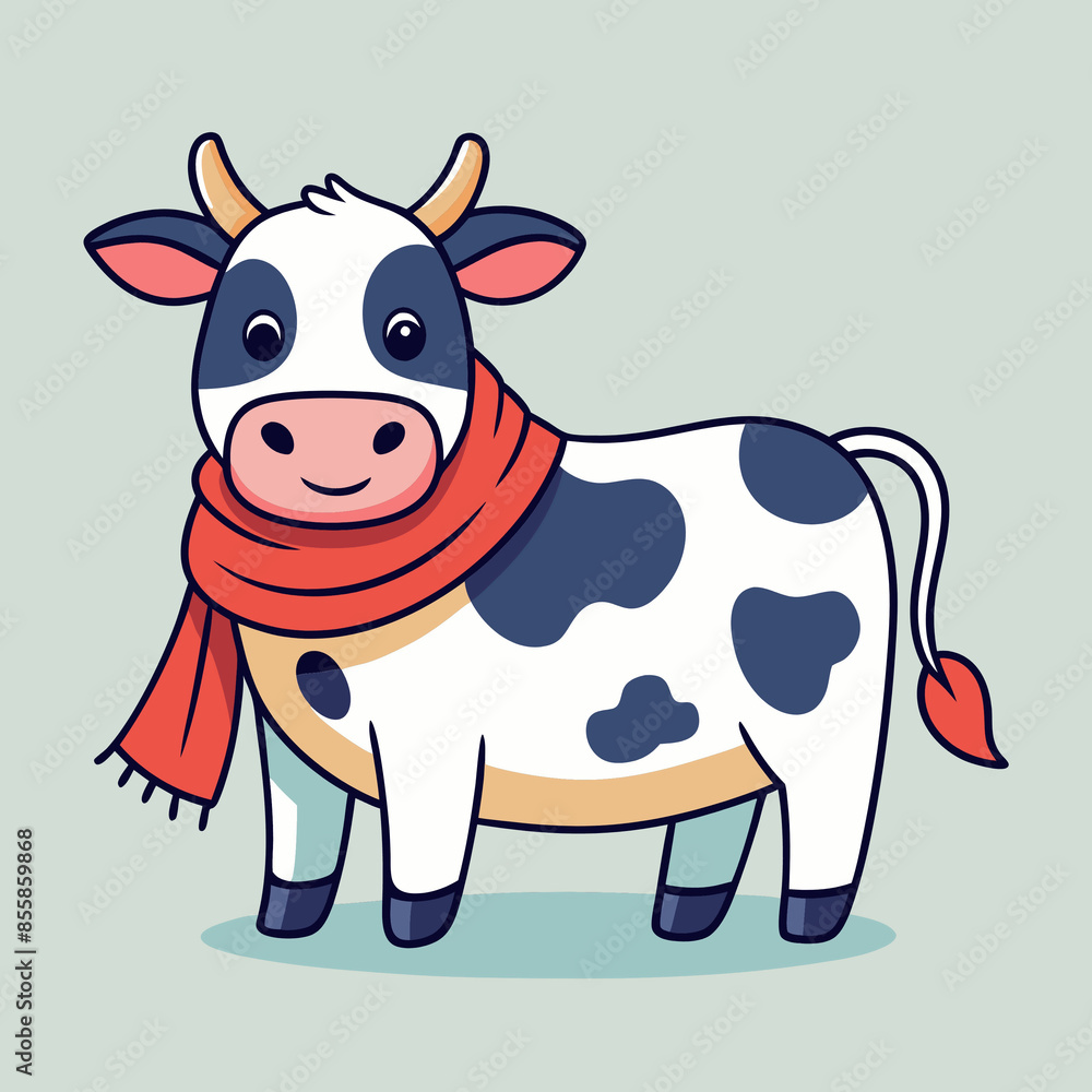 Cute cow doodle style cartoon elements graphic charecter Cute cow doodle style cartoon elements graphic charecter
