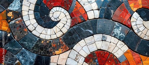 Mosaic floor texture. with ...