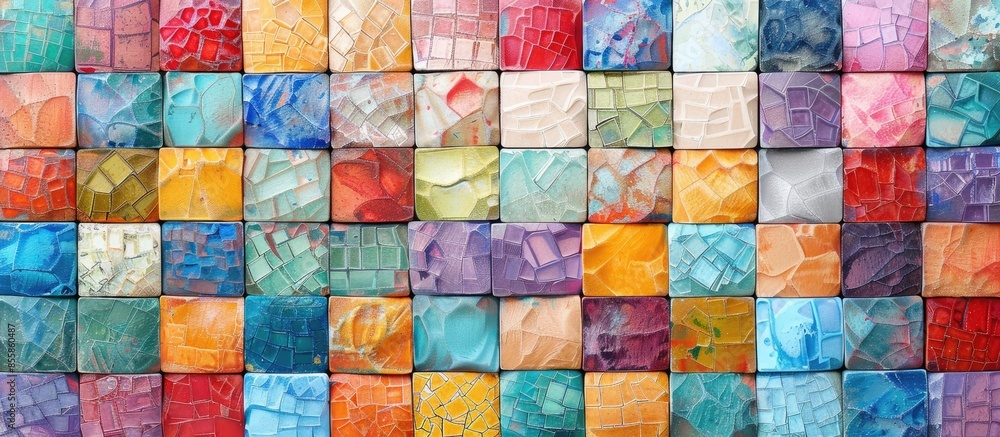 Abstract home decorative art oil paint wall tiles pattern design background or Abstract mosaic for wall design,Wall Tile Decor For Interior Home Decoration,Patchwork craft, textile, web page