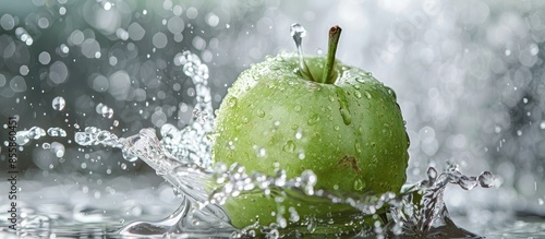 Green apple and splashes of...
