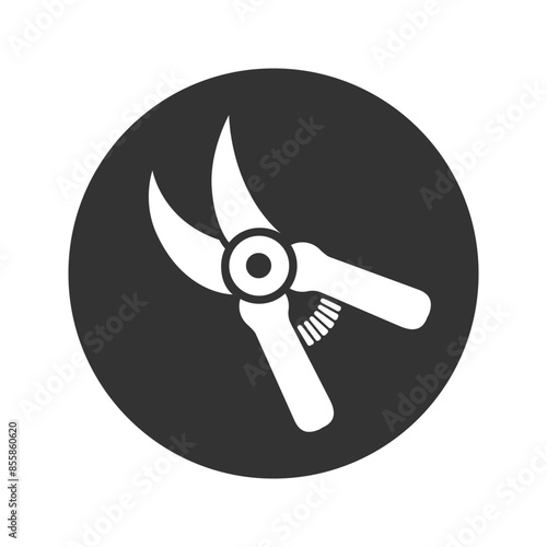 Pruning Shears vector solid icon style illustration