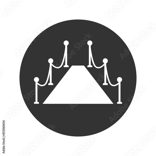 Red carpet icon illustration on white