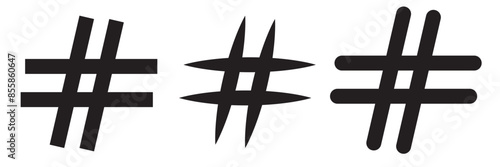 Hashtag icon vector isolated on white background. hashtag vector icon