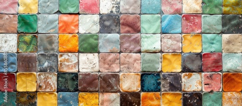 small colorful ceramic tile...