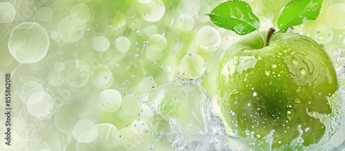 Green apple and splashes of...