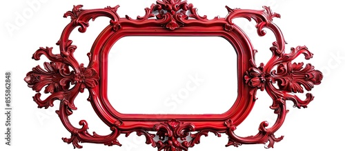 antique red frame isolated ...