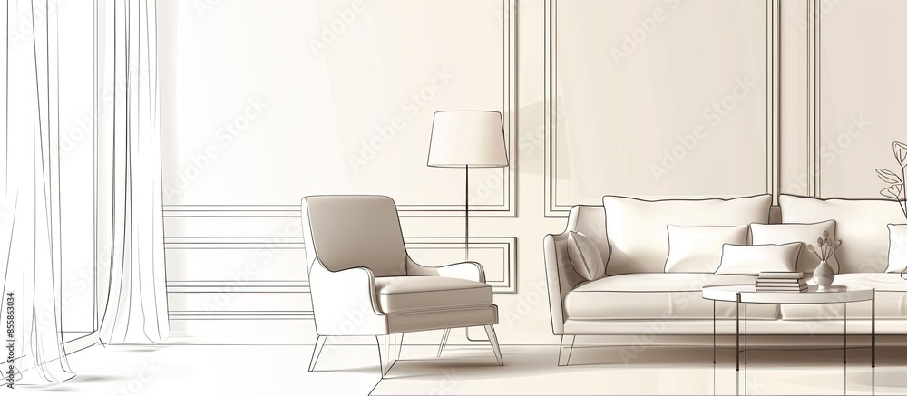 modern elegant furniture lineart logo design.eps. with copy space image. Place for adding text or design modern elegant furniture lineart logo design.eps. with copy space image. Place for adding text or design