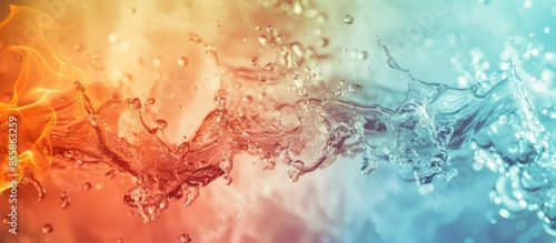 water and fire on a pastel ...