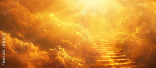 Ethereal golden stairway to...
