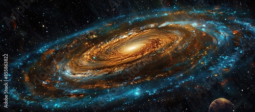 the spiral galaxy. with cop...