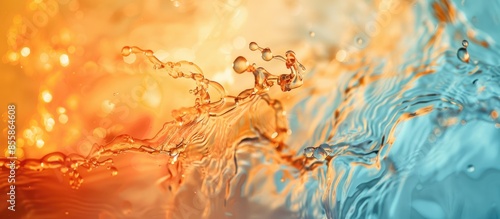 water and fire on a pastel ...