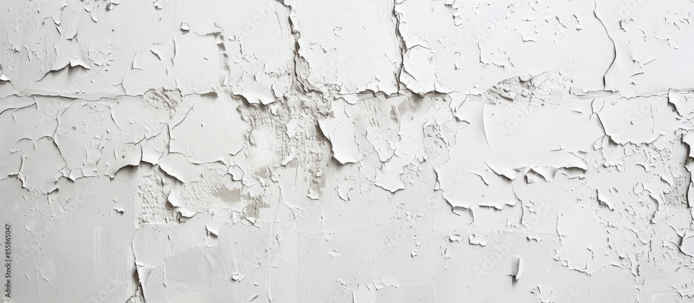Obraz premium wall of plasterboard in white paint, grunge texture, background for designers. with copy space image. Place for adding text or design