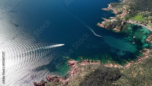 Aerial View of Girolata: Corsicas Hidden Gem Accessible Only by Sea photo