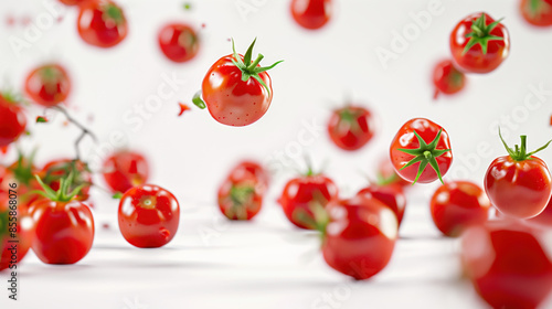 Fresh Red Tomatoes on White Background: Perfect for Healthy Recipes © Kanchanit