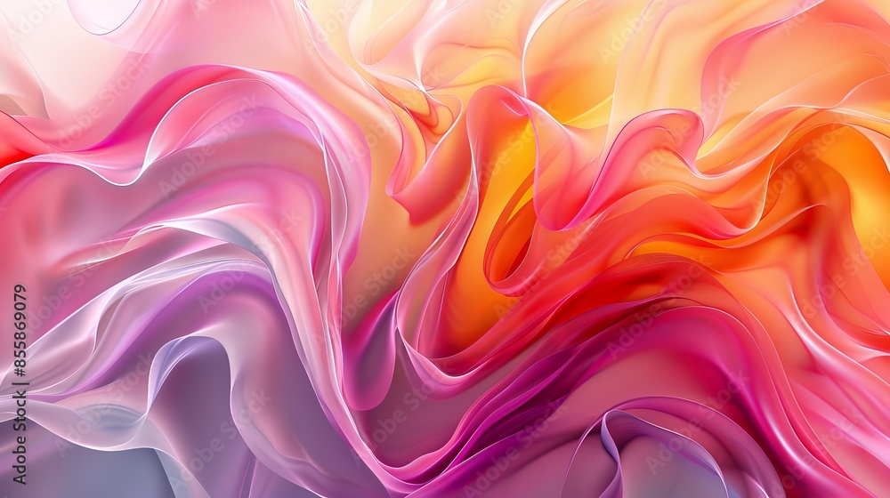 Colorful Flowing Abstract Silk Fabric Art Colorful Flowing Abstract Silk Fabric Art