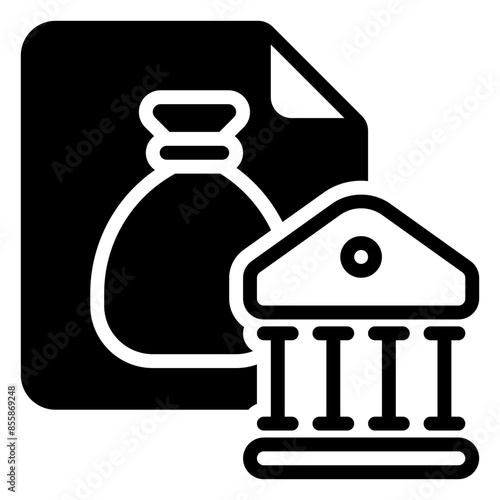 loan icon, glyph icon style