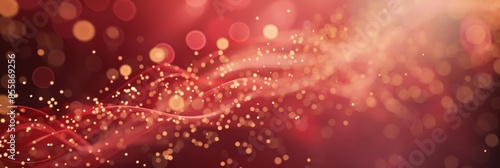 Abstract Red and Gold Bokeh Background