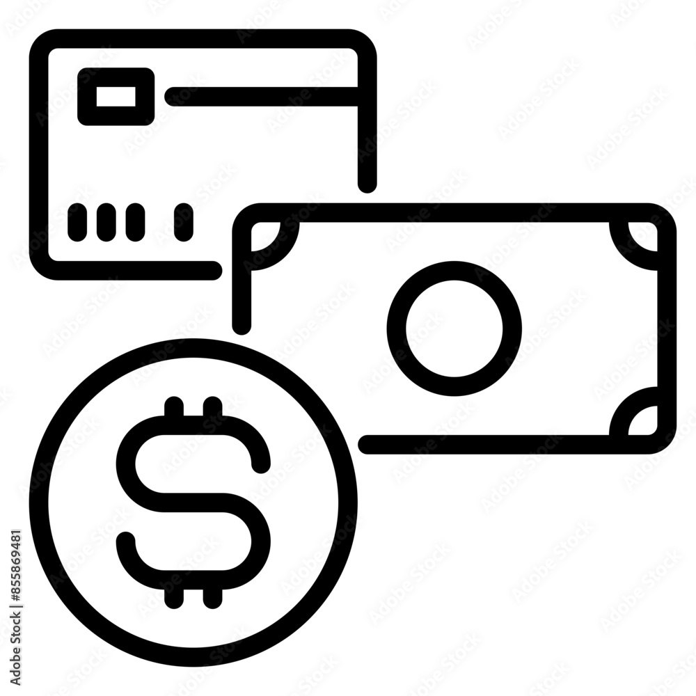 Obraz premium payment icon, line icon style
