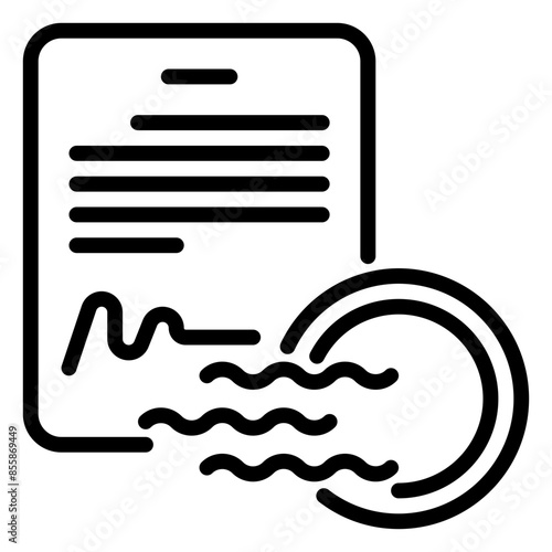 contract icon, line icon style