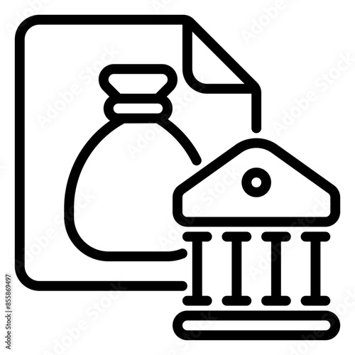 loan icon, line icon style