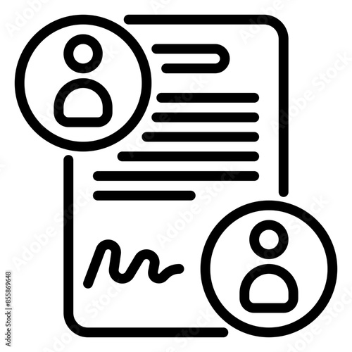 contract icon, line icon style