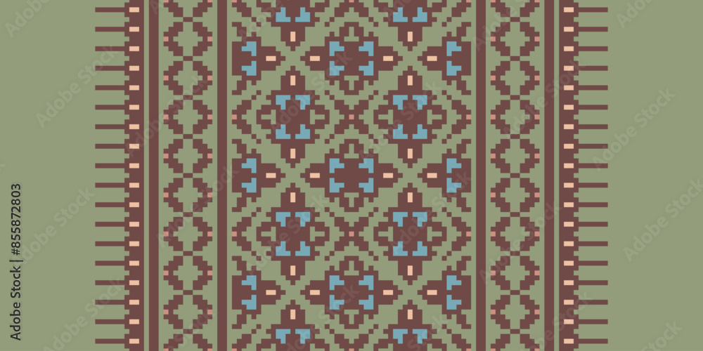 Native American Ethnic style abstract Navajo geometric tribal vector seamless pattern background. Native American Ethnic style abstract Navajo geometric tribal vector seamless pattern background.