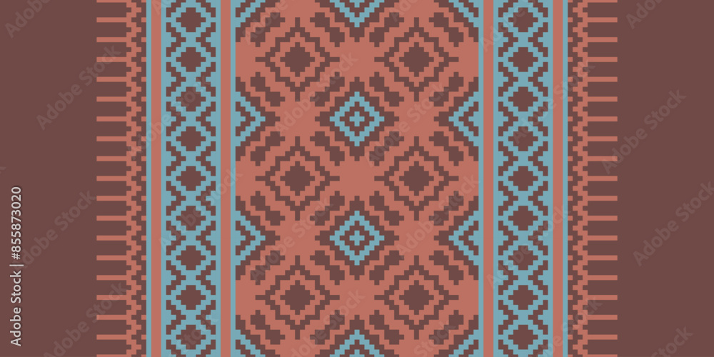 Native American Ethnic style abstract Navajo geometric tribal vector seamless pattern background. Native American Ethnic style abstract Navajo geometric tribal vector seamless pattern background.