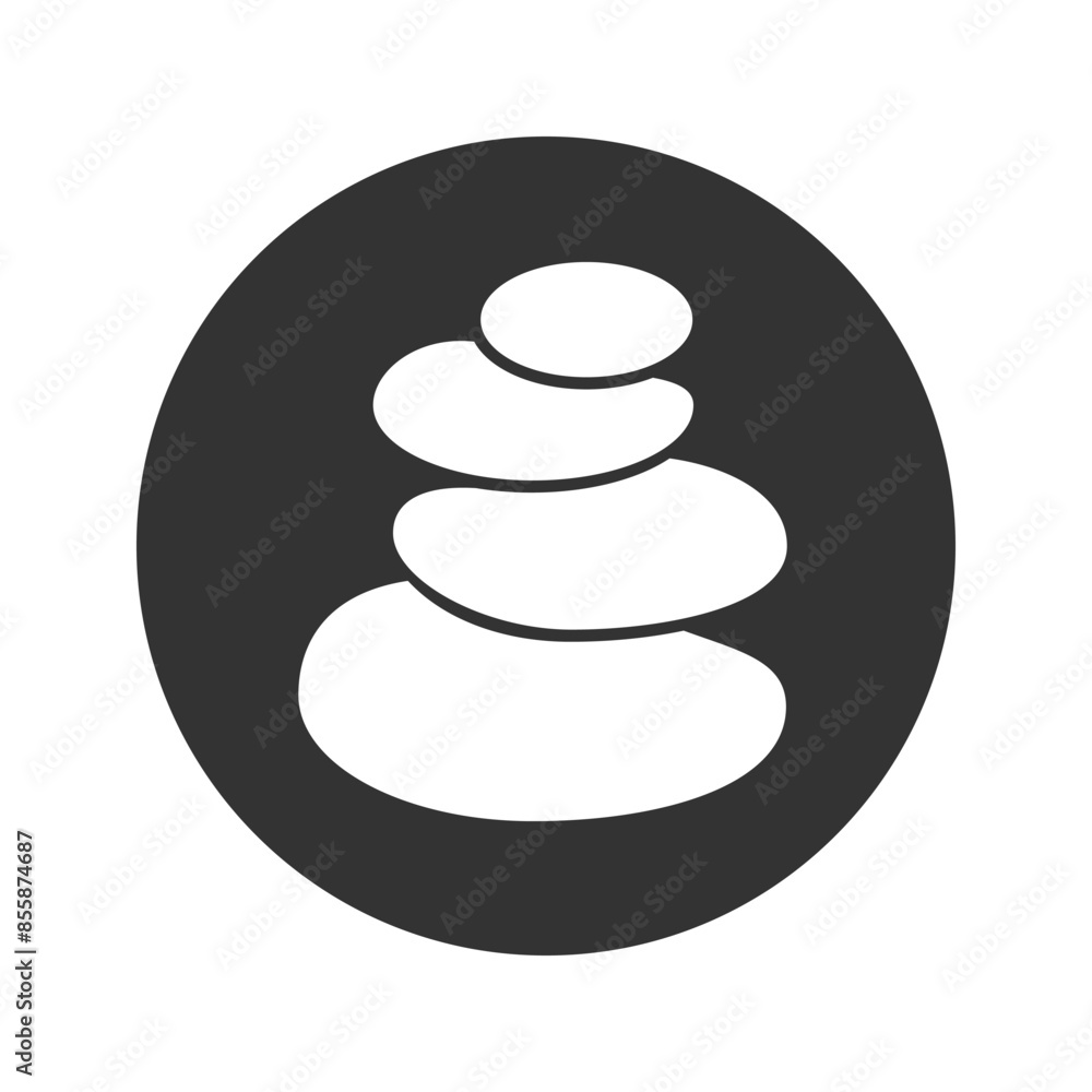 Stones pyramid icon, balance concept for spa massage, editable stroke vector illustration Stones pyramid icon, balance concept for spa massage, editable stroke vector illustration