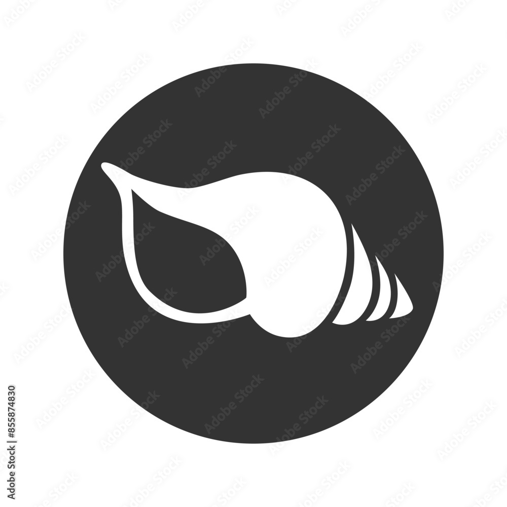 Whelk sea snail seafood flat vector icon for wildlife apps and websites Whelk sea snail seafood flat vector icon for wildlife apps and websites