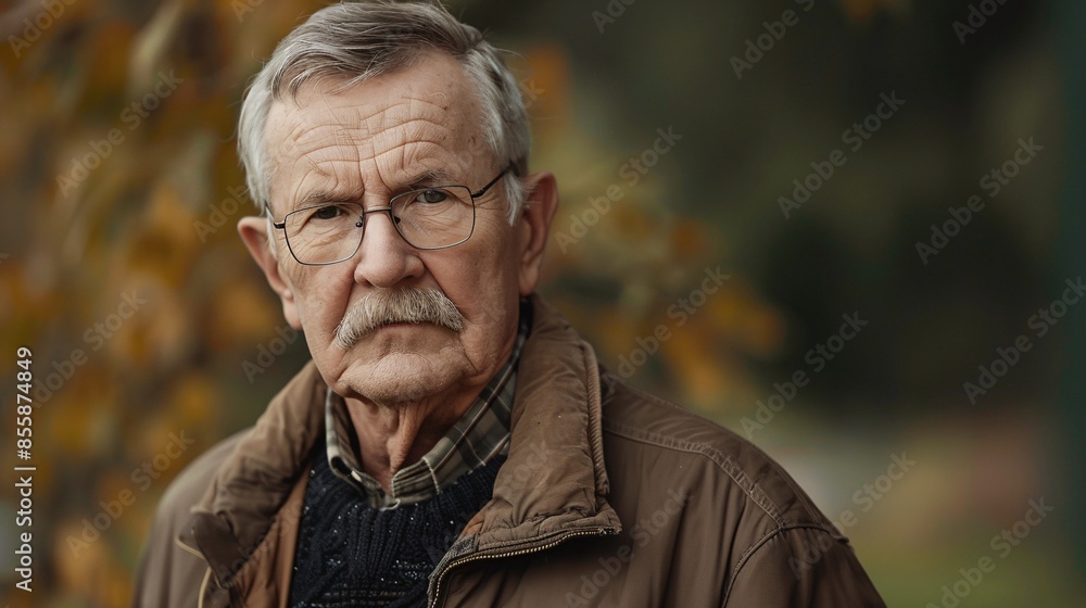 A portrait of a senior man. A portrait of a senior man.