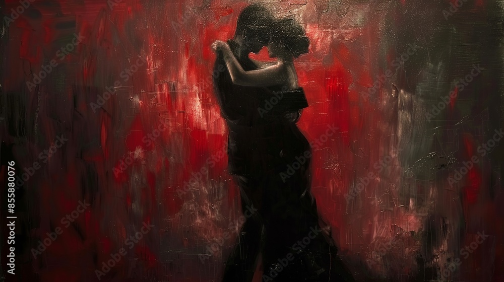 Obraz premium tango dance, darkness and love